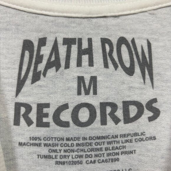 Death Row Records White Rap T-Shirt Size Medium - Picture 4 of 4